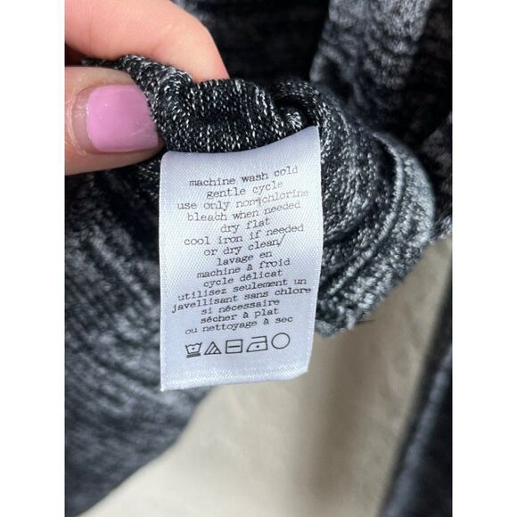 rag & bone Hudson Long Sleeve Crew Neck Pullover Tee Shirt Black Heather Small - Picture 7 of 8